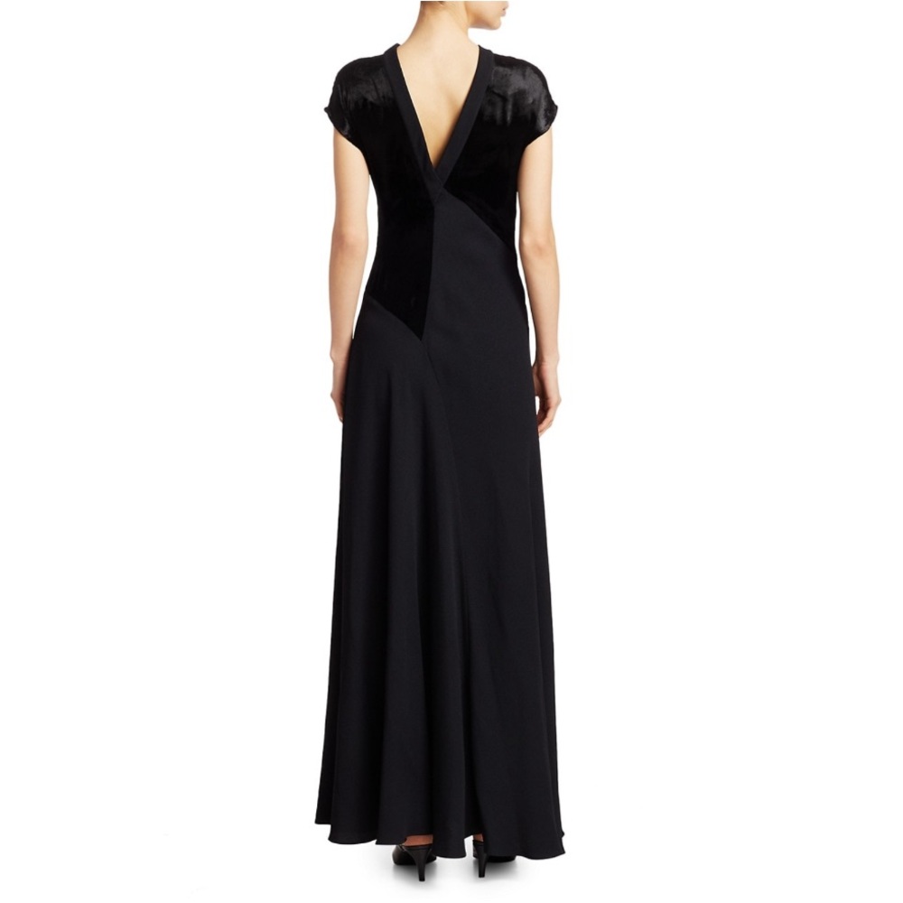 3.1 Phillip Lim Velvet Panels Maxi Dress In White - Picture 12 of 13